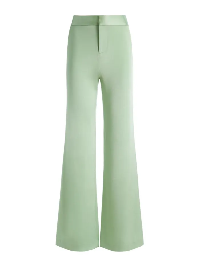 Womens Pants Alice Olivia Deanna High Waisted Bootcut Pant Green Tea