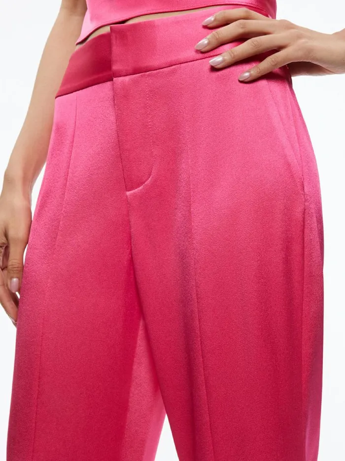 Womens Pants Alice Olivia Jody High Waisted Front Slit Pant Candy
