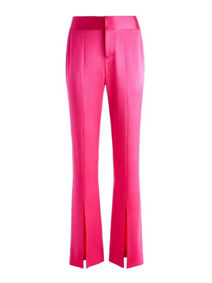 Womens Pants Alice Olivia Jody High Waisted Front Slit Pant Candy