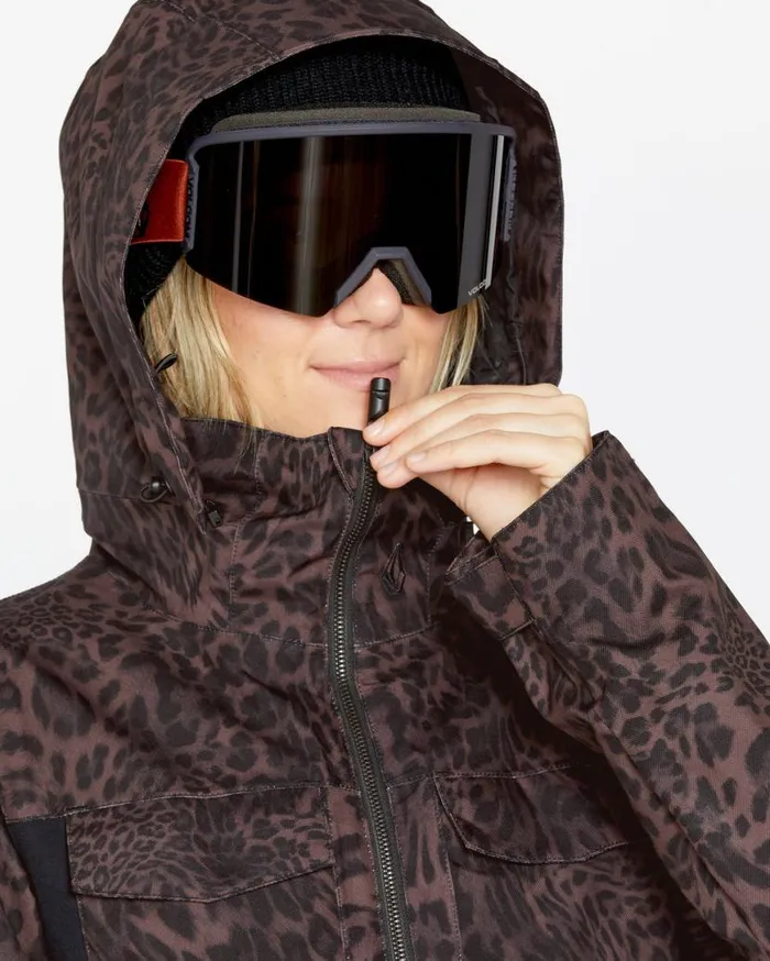 Womens Shiloh Snow Suit 8211 Leopard Womens Volcom Jackets