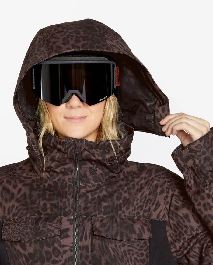 Womens Shiloh Snow Suit 8211 Leopard Womens Volcom Jackets