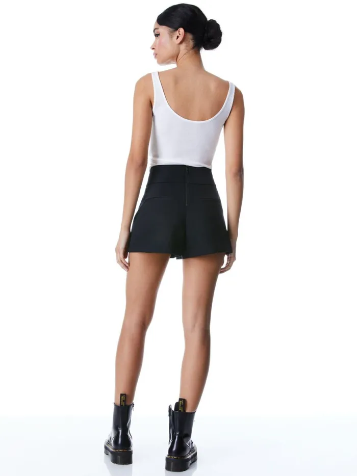 Womens Shorts Alice Olivia Donald High Waist Short Black