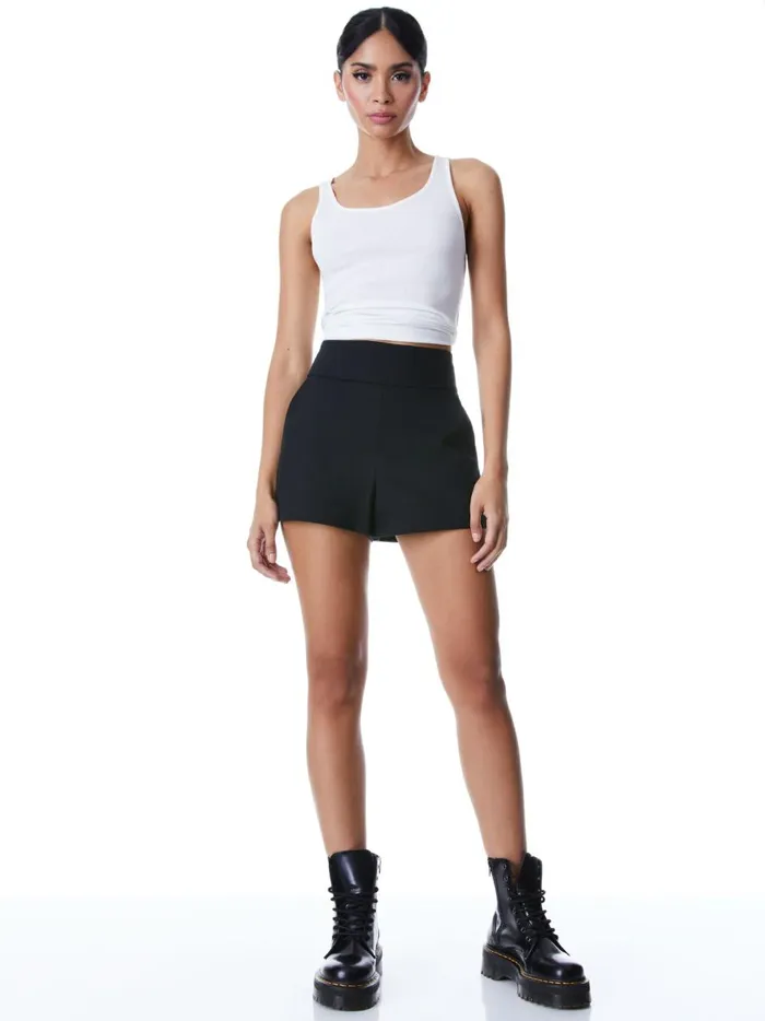 Womens Shorts Alice Olivia Donald High Waist Short Black