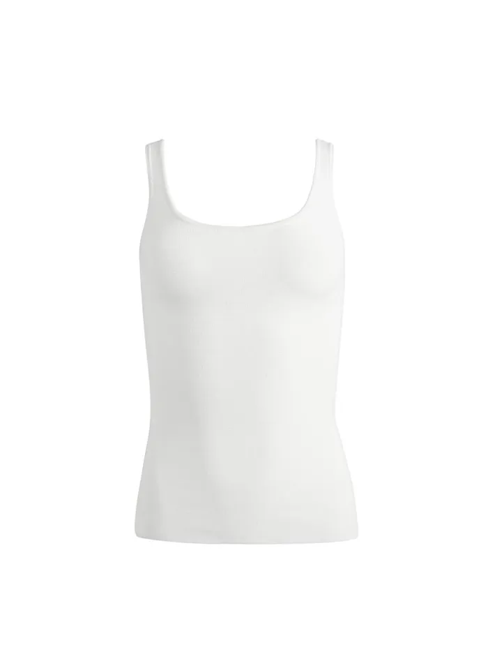 Womens Tops Alice Olivia Daryn Sculpting Tank Ecru