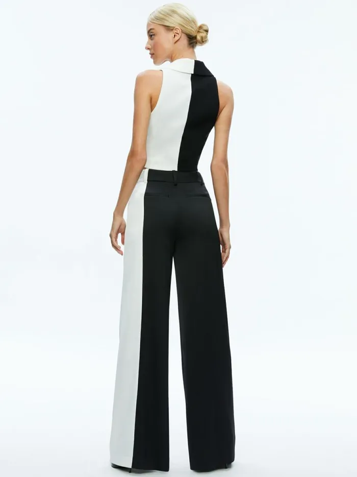 Womens Tops Alice Olivia Meri Color Block Blazer Top Blackoff White
