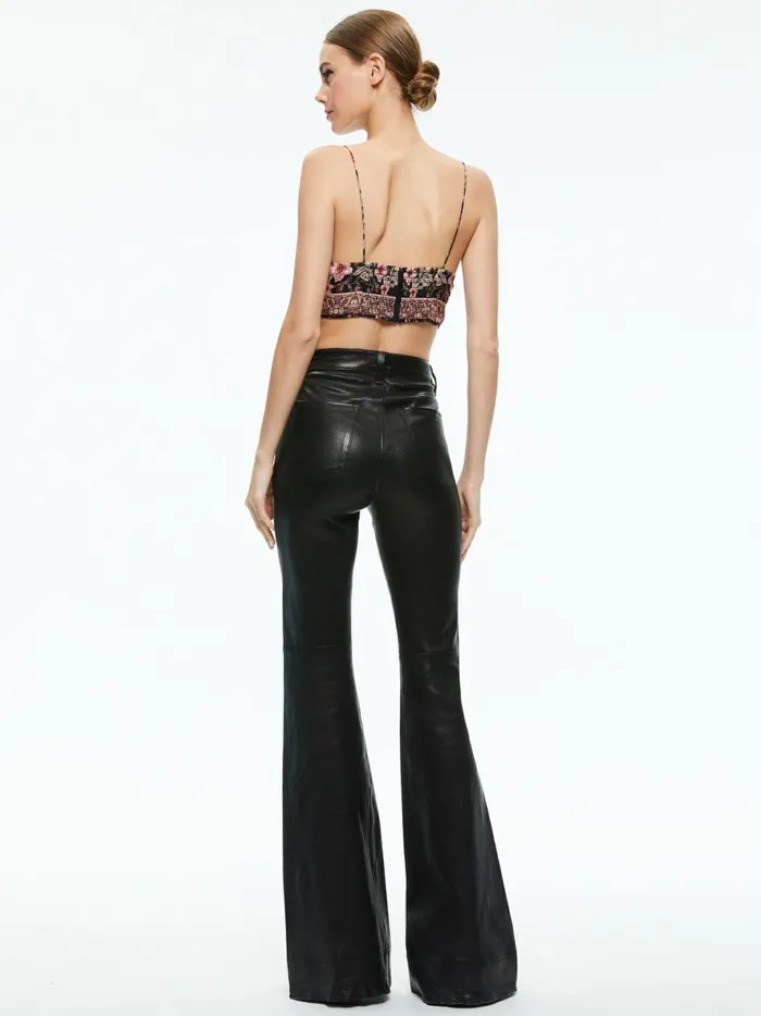 Womens Tops Alice Olivia Tay Twist Front Bralette Canopy Tile Black