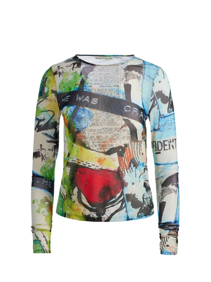 Womens Tops Alice Olivia X Basquiat Delaina Top Confidential
