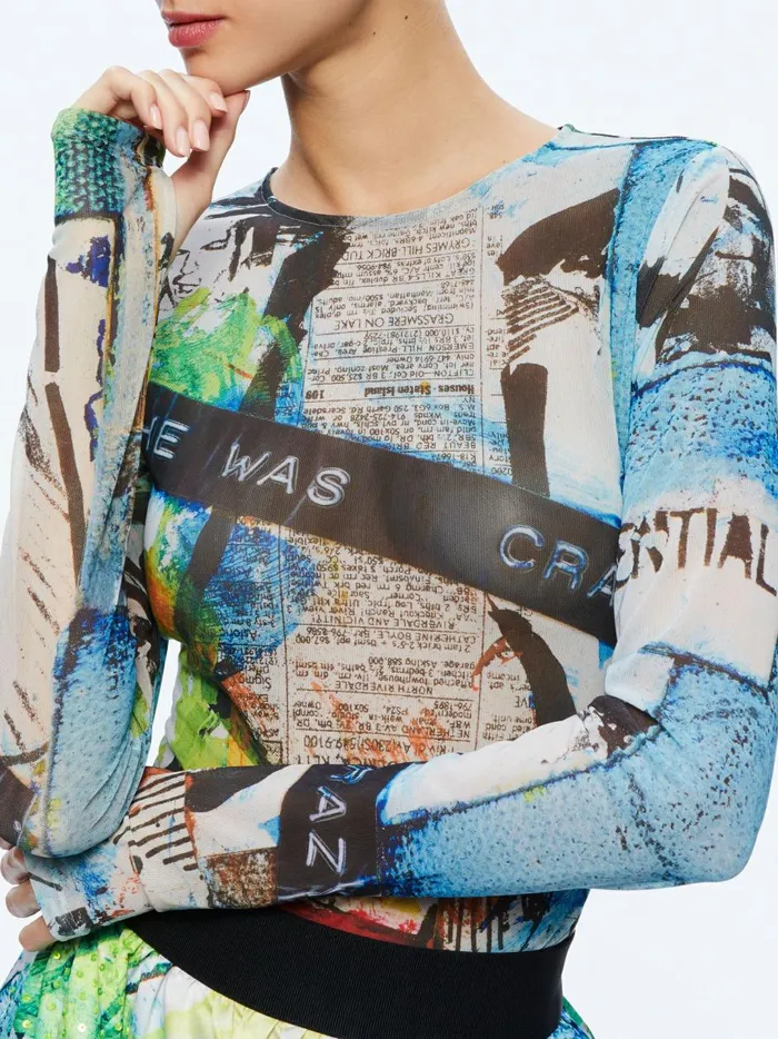 Womens Tops Alice Olivia X Basquiat Delaina Top Confidential