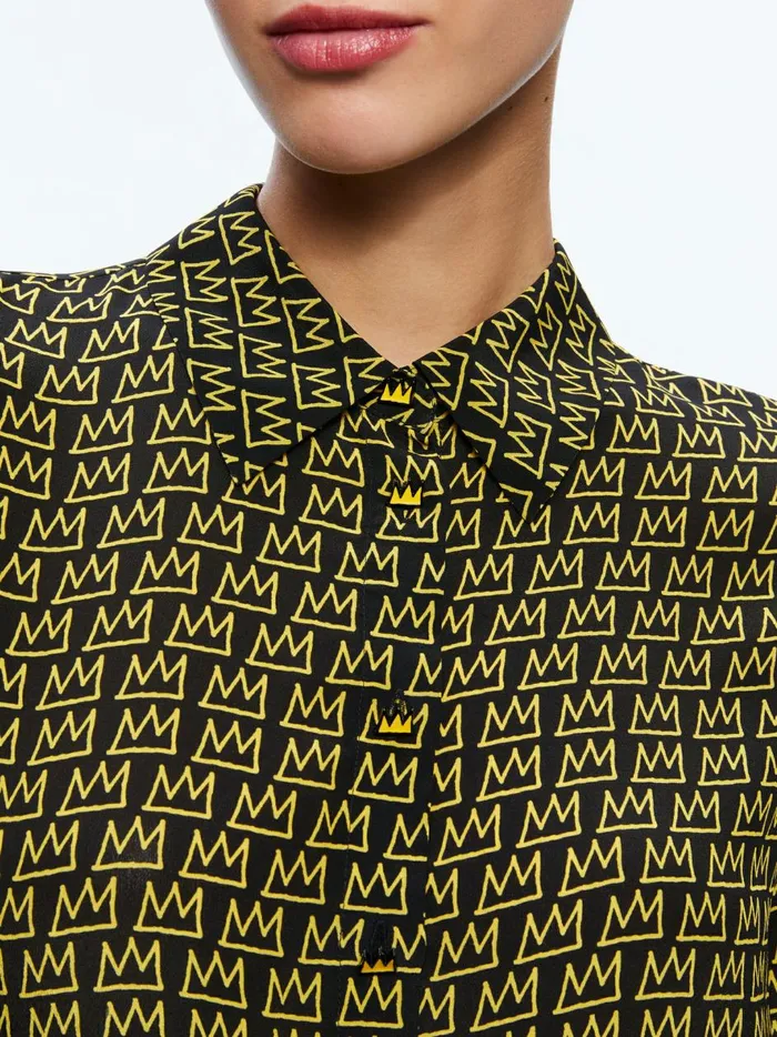 Womens Tops Alice Olivia X Basquiat Willa Placket Top King Pleasure