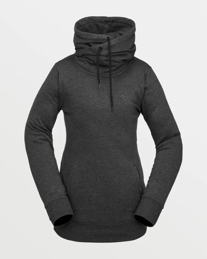 Womens Tower Pullover Fleece 8211 Black Womens Volcom Layering