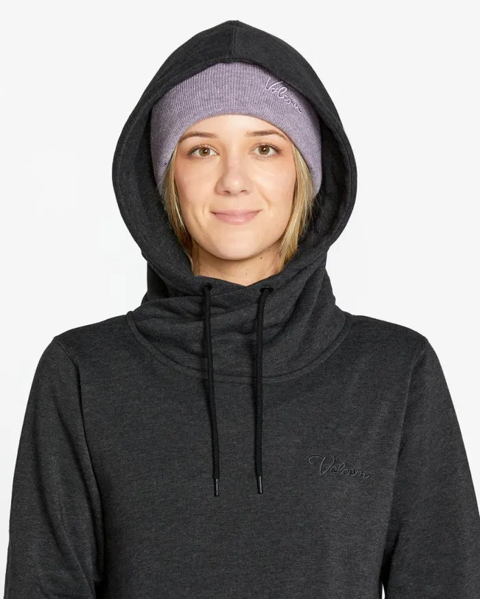 Womens Tower Pullover Fleece 8211 Black Womens Volcom Layering