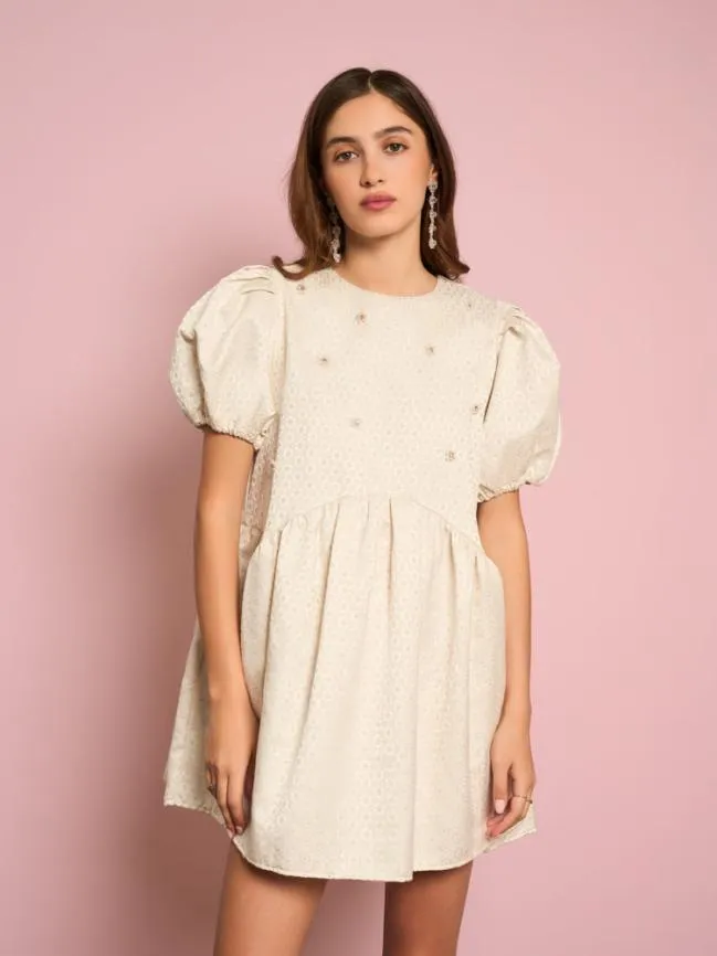 Womenswear Chai Pearl Jacquard Dress Pearled Ivory Sister Jane