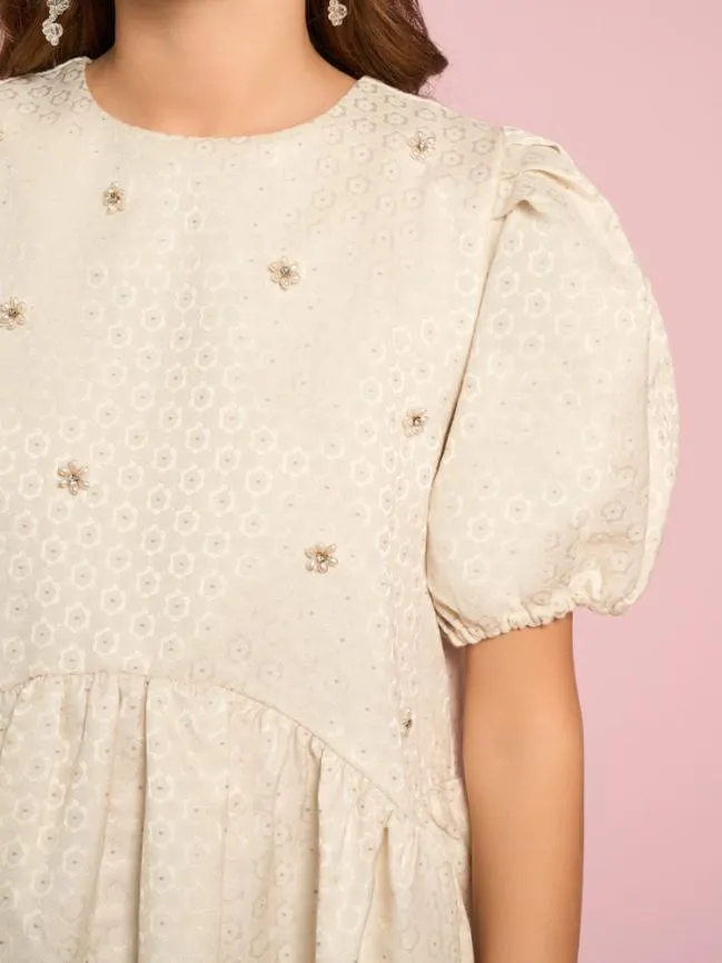 Womenswear Chai Pearl Jacquard Dress Pearled Ivory Sister Jane