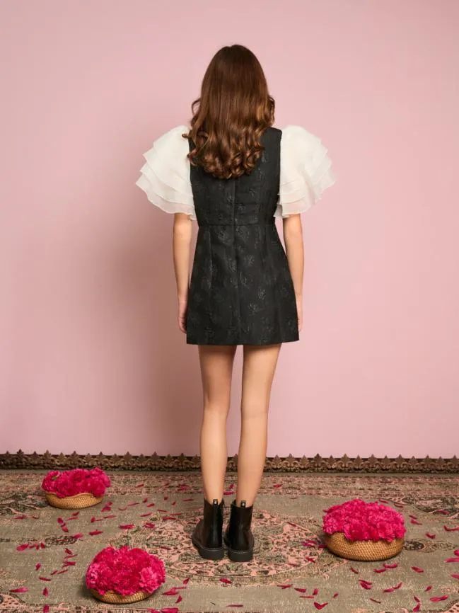 Womenswear Dahlia Jacquard Mini Dress Black Cool Sister Jane Womenswear Dahlia Jacquard Mini Dress Black Cool Sister Jane