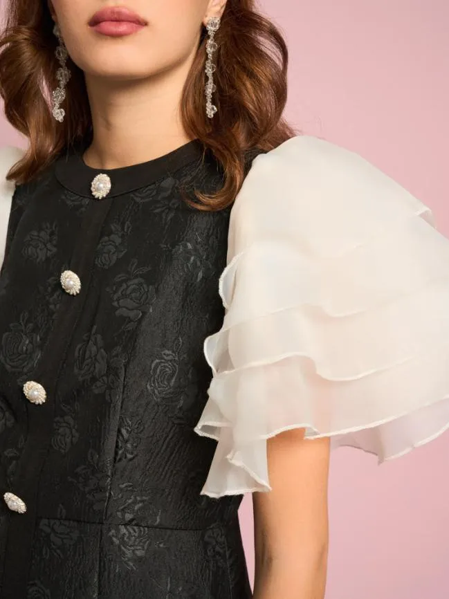 Womenswear Dahlia Jacquard Mini Dress Black Cool Sister Jane Womenswear Dahlia Jacquard Mini Dress Black Cool Sister Jane