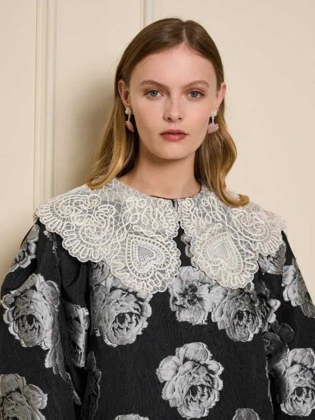 Womenswear Dame Jacquard Mini Dress Black And White Sister Jane Womenswear Dame Jacquard Mini Dress Black And White Sister Jane