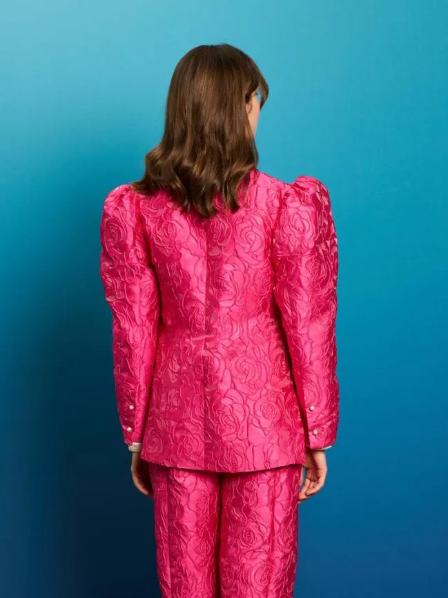 Womenswear Dia Rose Jacquard Blazer Hot Pink Sister Jane Womenswear Dia Rose Jacquard Blazer Hot Pink Sister Jane