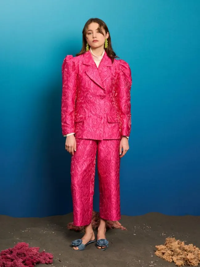 Womenswear Dia Rose Jacquard Blazer Hot Pink Sister Jane Womenswear Dia Rose Jacquard Blazer Hot Pink Sister Jane