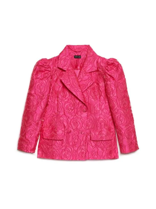 Womenswear Dia Rose Jacquard Blazer Hot Pink Sister Jane Womenswear Dia Rose Jacquard Blazer Hot Pink Sister Jane