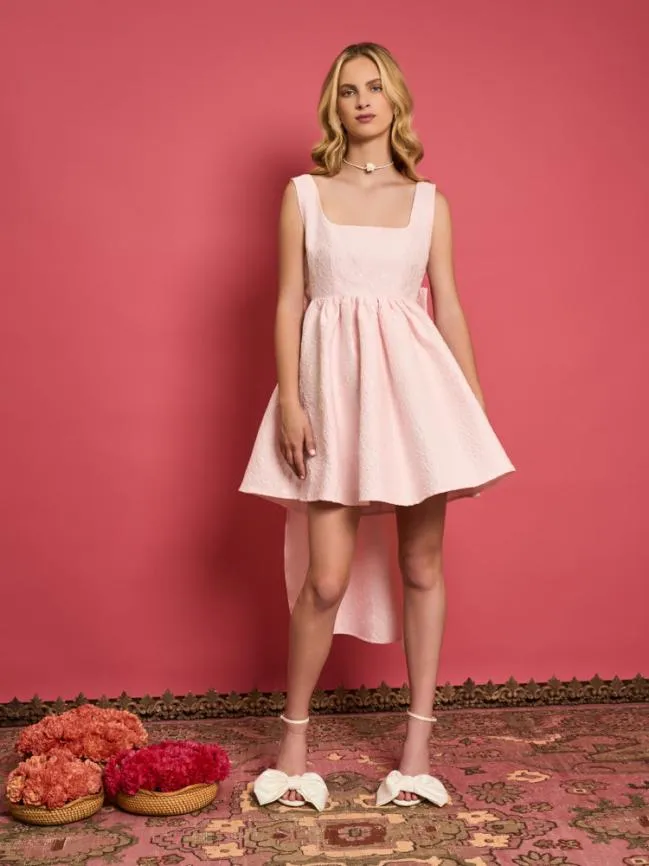 Womenswear DREAM Amara Jacquard Bow Dress Rose Water Sister Jane