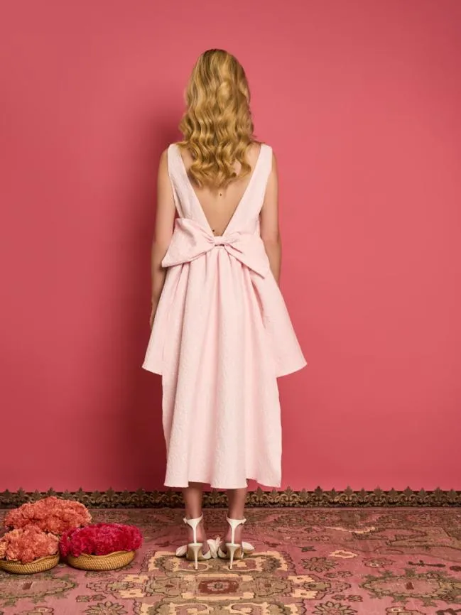 Womenswear DREAM Amara Jacquard Bow Dress Rose Water Sister Jane Womenswear DREAM Amara Jacquard Bow Dress Rose Water Sister Jane