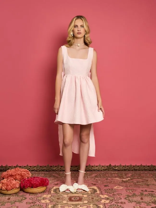 Womenswear DREAM Amara Jacquard Bow Dress Rose Water Sister Jane Womenswear DREAM Amara Jacquard Bow Dress Rose Water Sister Jane