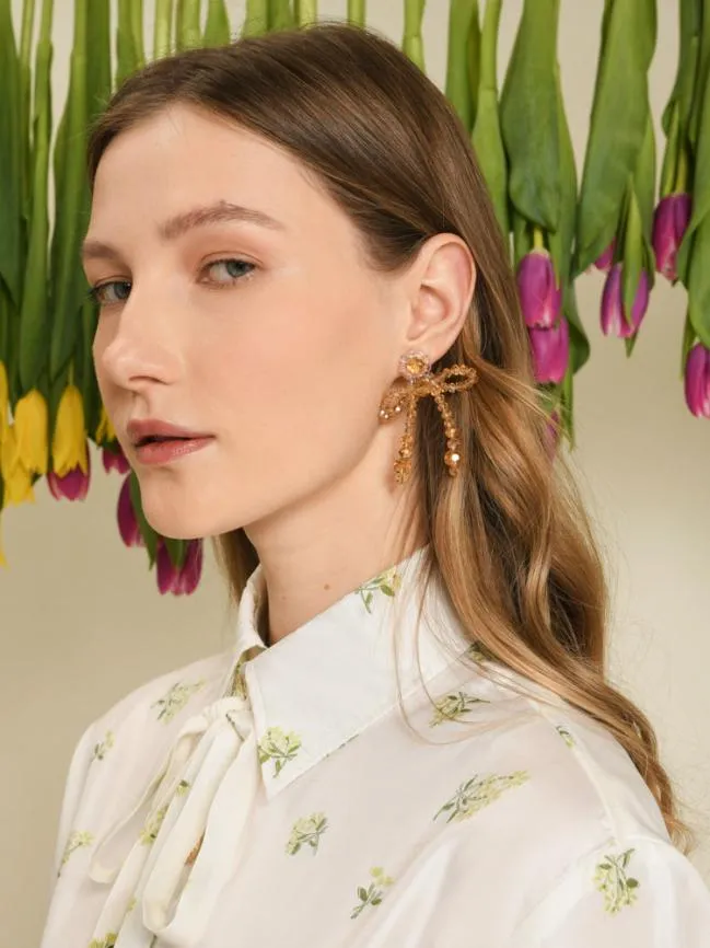 Womenswear DREAM Apricot Tulip Bead Earrings Golden Yellow Sister Jane Womenswear DREAM Apricot Tulip Bead Earrings Golden Yellow Sister Jane