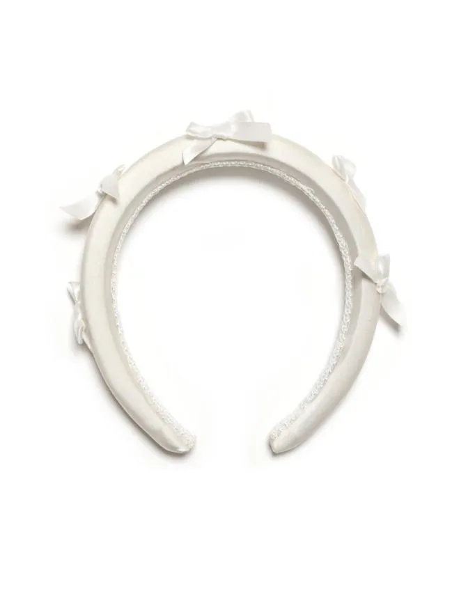Womenswear DREAM Rose Dove Bow Headband Pearled White Sister Jane Womenswear DREAM Rose Dove Bow Headband Pearled White Sister Jane