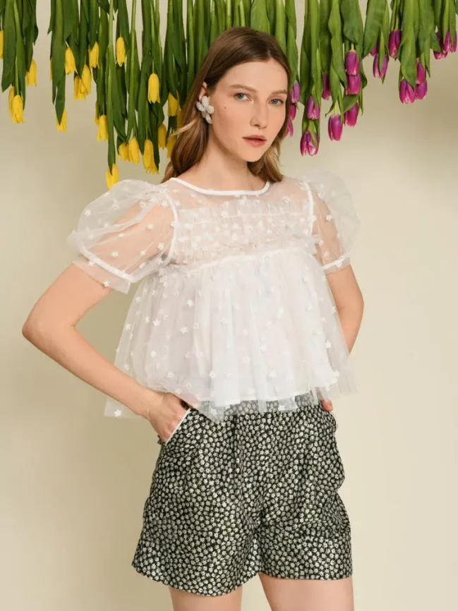 Womenswear DREAM Seed Tulle Top Snow White Sister Jane