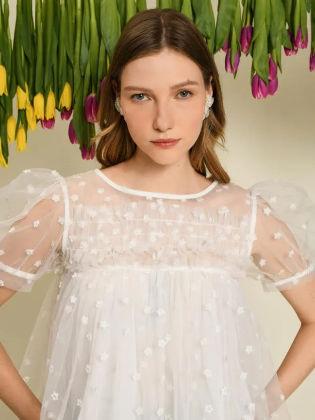 Womenswear DREAM Seed Tulle Top Snow White Sister Jane