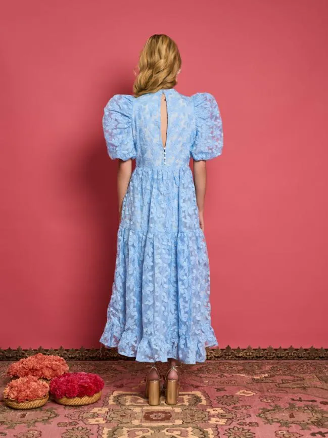 Womenswear DREAM Sky Lily Embroidered Midi Dress Placid Blue Sister Jane Womenswear DREAM Sky Lily Embroidered Midi Dress Placid Blue Sister Jane