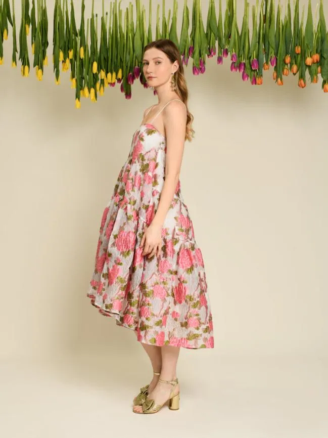 Womenswear DREAM Tulipa Jacquard Tiered Dress Treetop Green Sister Jane Womenswear DREAM Tulipa Jacquard Tiered Dress Treetop Green Sister Jane