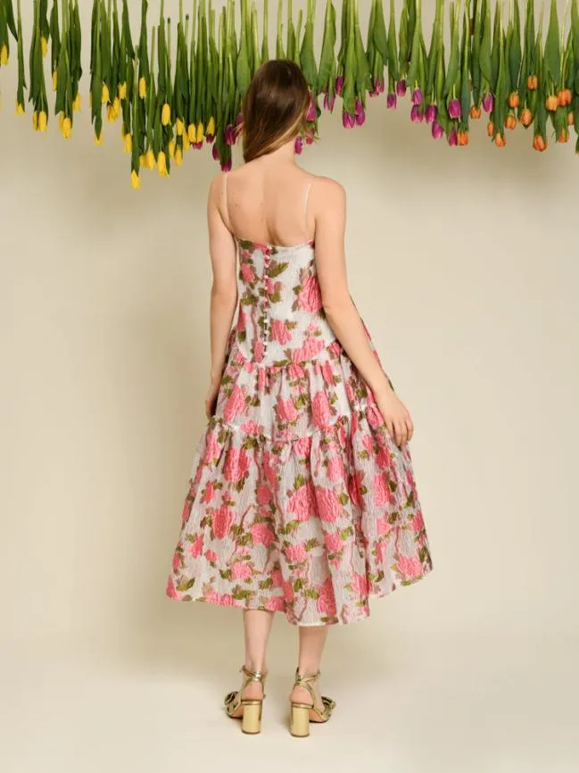 Womenswear DREAM Tulipa Jacquard Tiered Dress Treetop Green Sister Jane Womenswear DREAM Tulipa Jacquard Tiered Dress Treetop Green Sister Jane