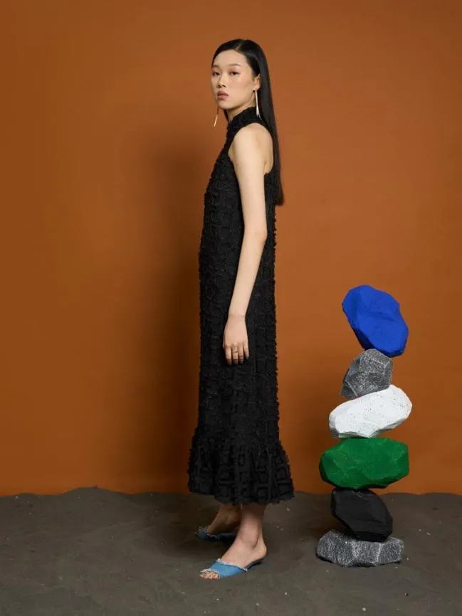 Womenswear Ghospell Kiska Fray Midi Dress Black Ink Sister Jane Womenswear Ghospell Kiska Fray Midi Dress Black Ink Sister Jane