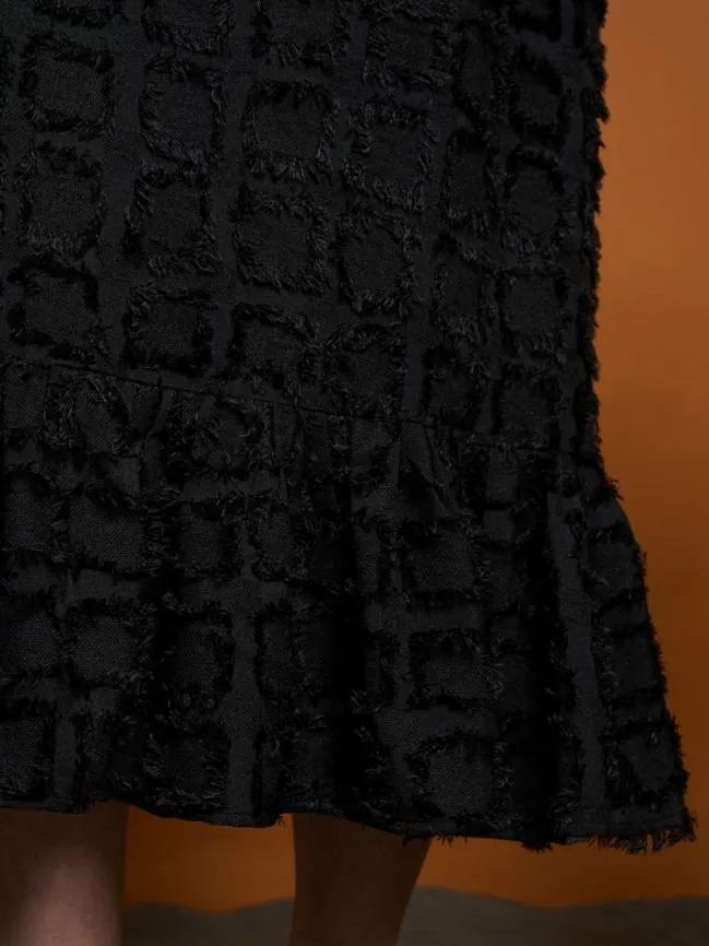 Womenswear Ghospell Kiska Fray Midi Dress Black Ink Sister Jane Womenswear Ghospell Kiska Fray Midi Dress Black Ink Sister Jane