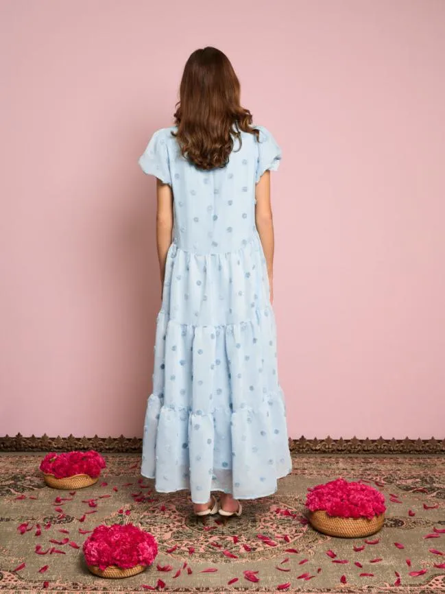 Womenswear Iolite Tiered Midi Dress Misty Glow Blue Sister Jane Womenswear Iolite Tiered Midi Dress Misty Glow Blue Sister Jane