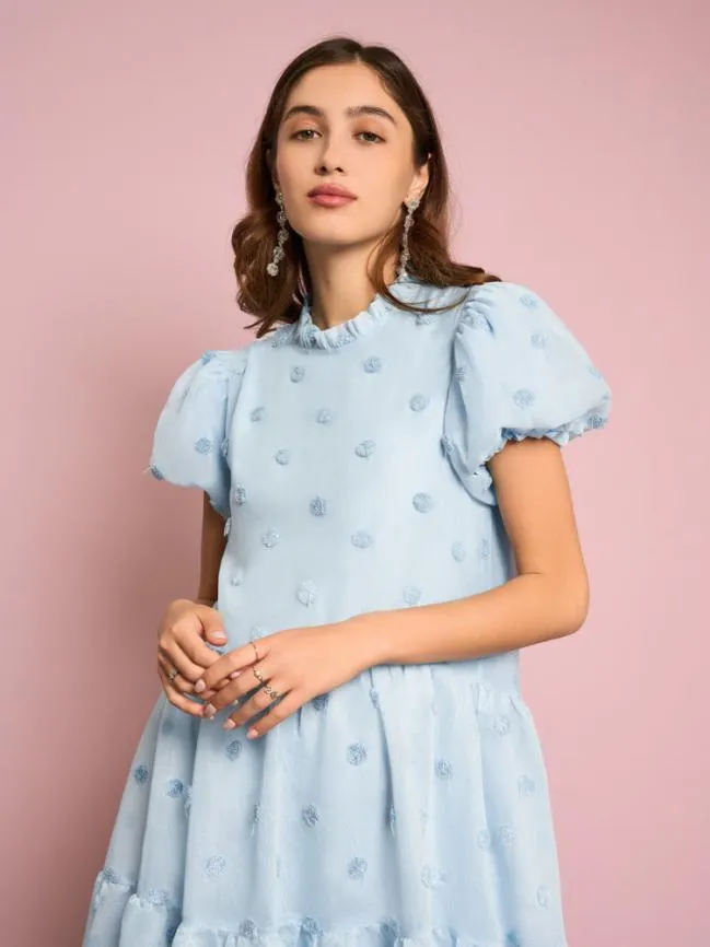 Womenswear Iolite Tiered Midi Dress Misty Glow Blue Sister Jane Womenswear Iolite Tiered Midi Dress Misty Glow Blue Sister Jane