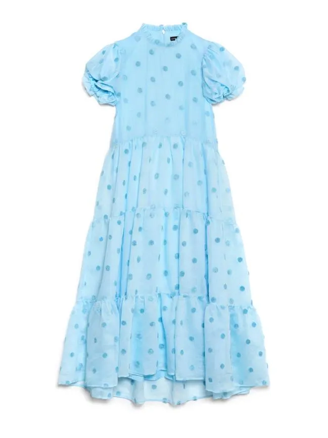Womenswear Iolite Tiered Midi Dress Misty Glow Blue Sister Jane Womenswear Iolite Tiered Midi Dress Misty Glow Blue Sister Jane
