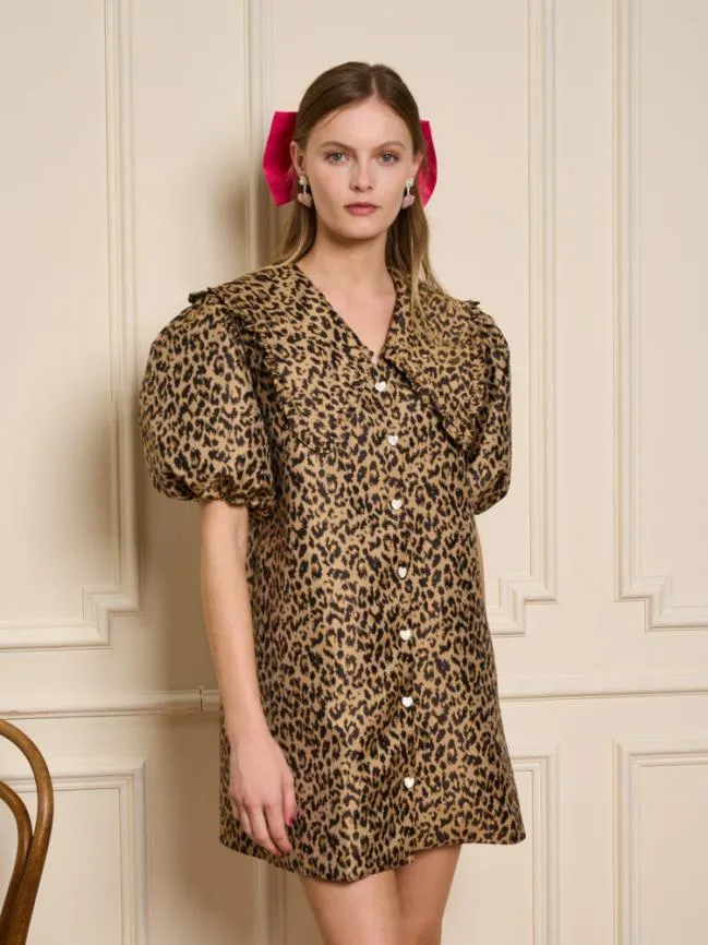 Womenswear Leonie Jacquard Mini Dress Leopard Sister Jane