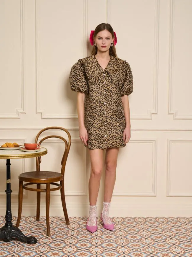 Womenswear Leonie Jacquard Mini Dress Leopard Sister Jane