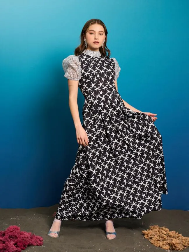 Womenswear Starfish Midi Dress Black Ink Sister Jane