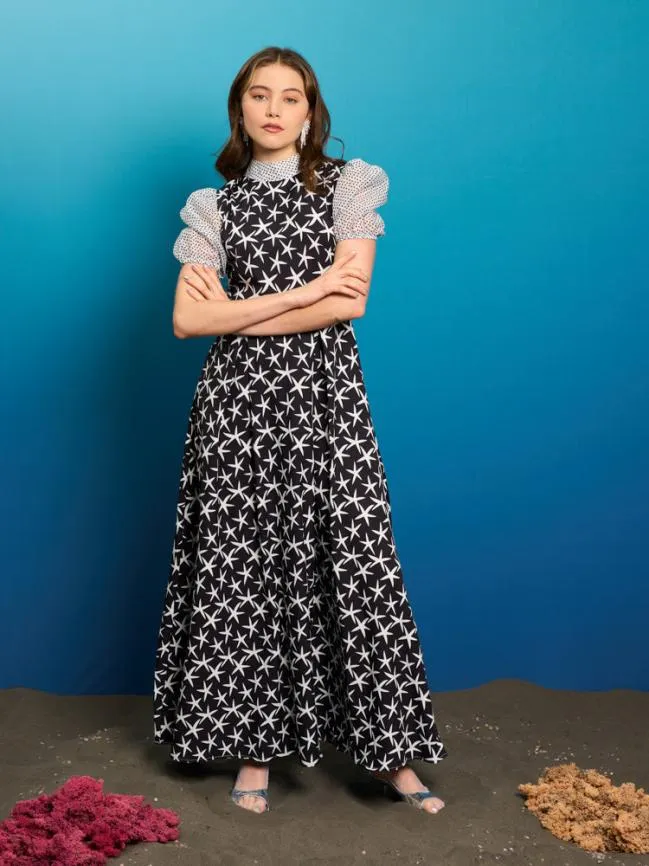 Womenswear Starfish Midi Dress Black Ink Sister Jane Womenswear Starfish Midi Dress Black Ink Sister Jane