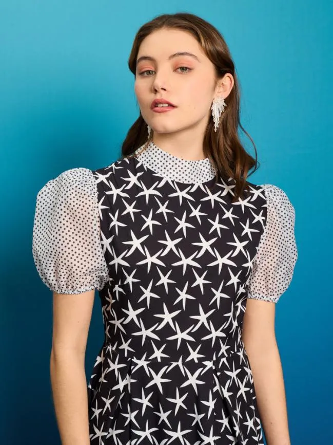 Womenswear Starfish Midi Dress Black Ink Sister Jane Womenswear Starfish Midi Dress Black Ink Sister Jane