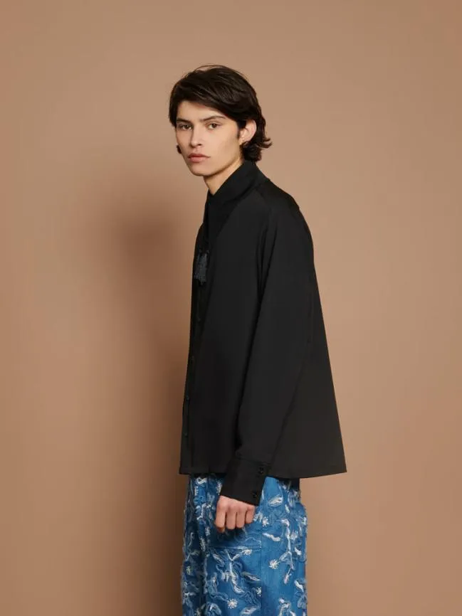 Womenswear Tetra Tassel Shirt Black Ink Sister Jane Womenswear Tetra Tassel Shirt Black Ink Sister Jane