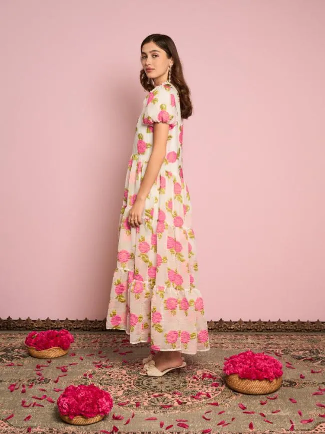 Womenswear Zinnia Tiered Maxi Dress Pearled White Sister Jane Womenswear Zinnia Tiered Maxi Dress Pearled White Sister Jane