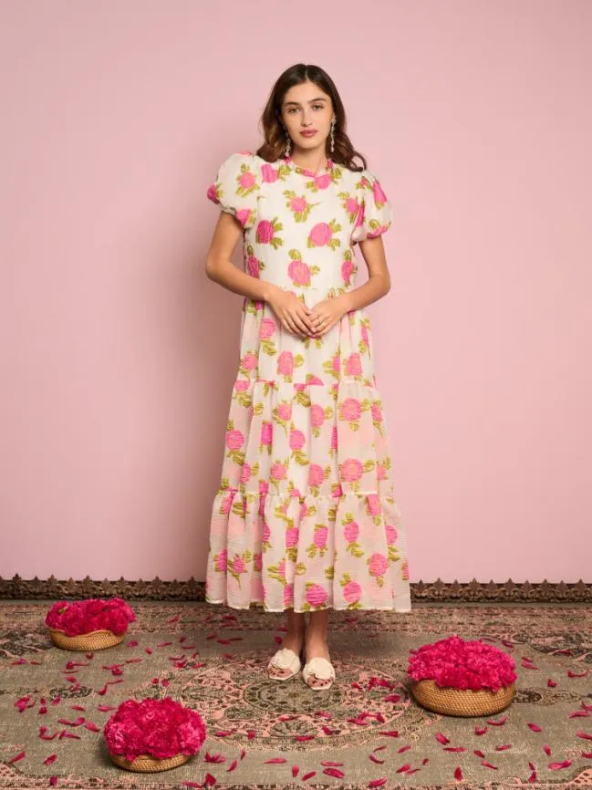 Womenswear Zinnia Tiered Maxi Dress Pearled White Sister Jane Womenswear Zinnia Tiered Maxi Dress Pearled White Sister Jane