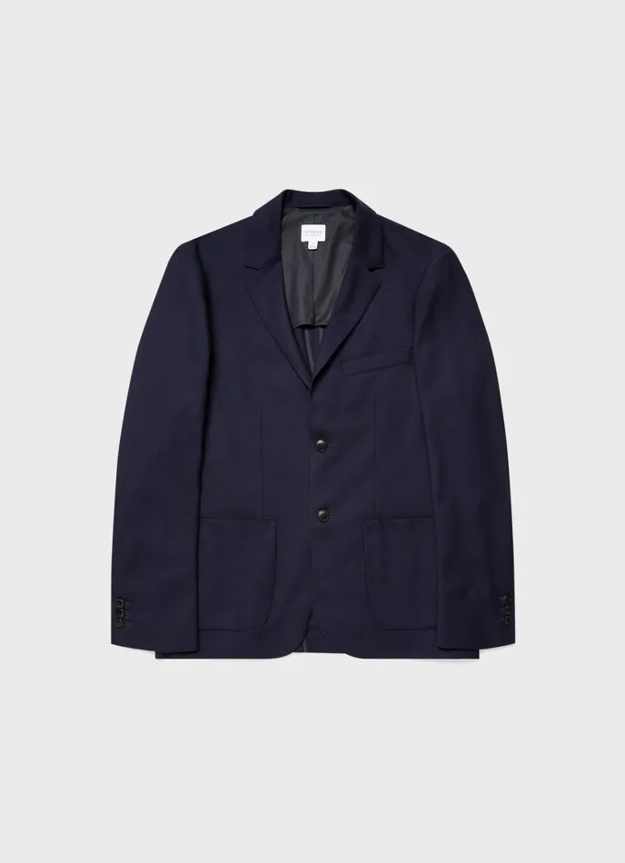 Wool Blazer Navy Men SUNSPEL Jackets and Coats
