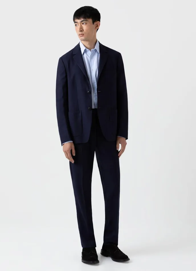 Wool Blazer Navy Men SUNSPEL Jackets and Coats