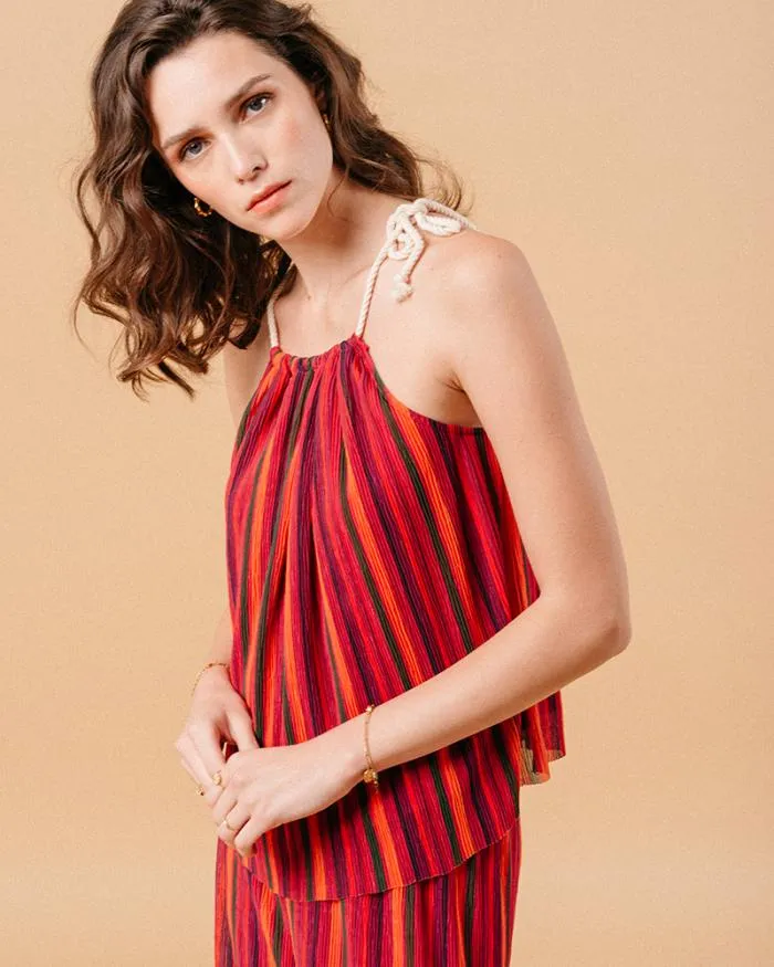 WOVEN TOP MULTICO MERCI Shop Grace and Mila Sleeveless Tops
