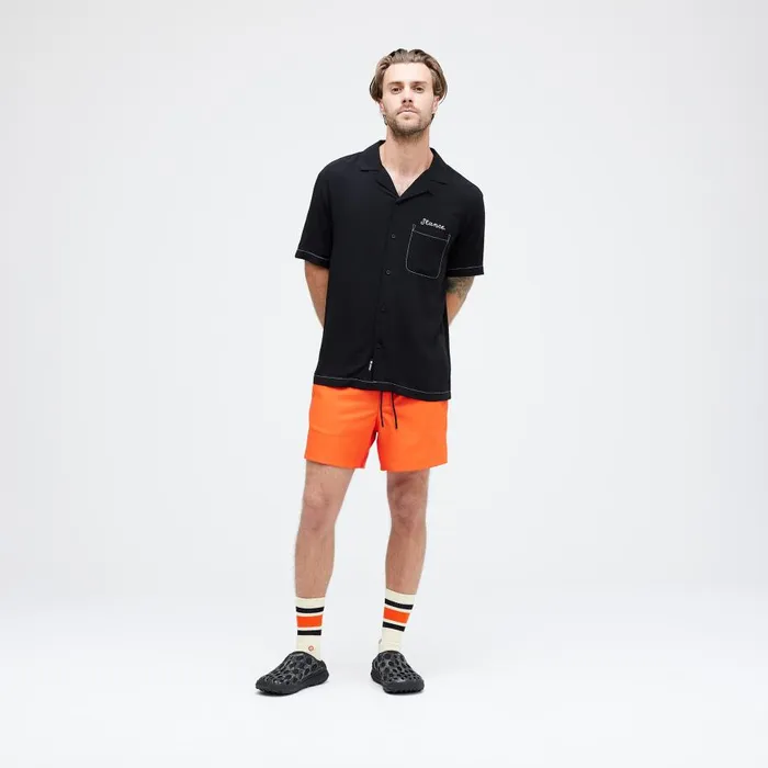 Yoto Button Up Shirt Black Men Stance Shirts and Tees
